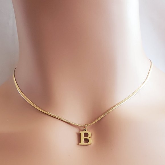Initial B Gold Necklace - Picture 1 of 1
